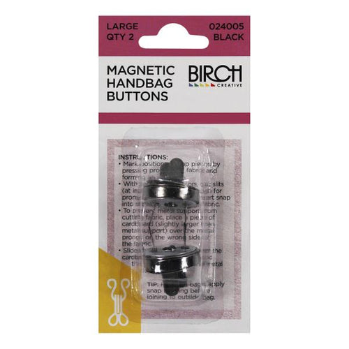 Birch Large Magnetic Handbag Buttons - 2 Pack - Multiple Colour Options Available