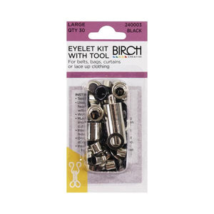 Birch Eyelet Kit & Tool- Multiple Colour Options Available
