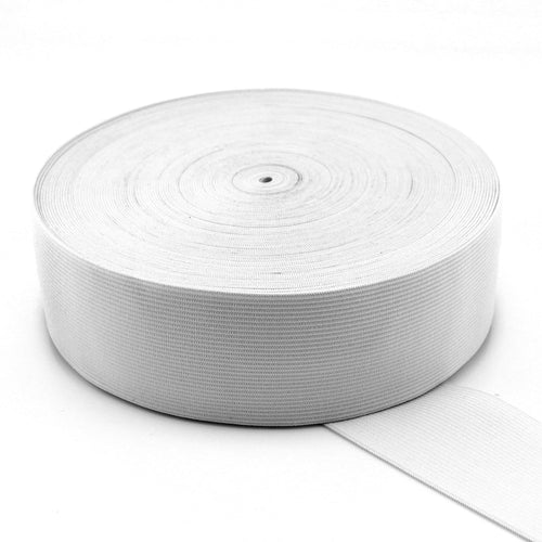 UNI-TRIM 38mm Double Knitted White Elastic