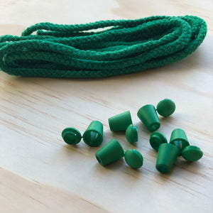Cord & 6 Bell Stops Pack - Green
