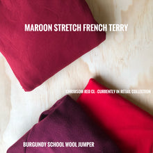 Maroon *FLASH PRE-ORDER* Stretch French Terry 250gsm