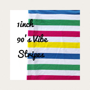 SALE 50% OFF - 1 inch 90's Vibe Yarn Dyed Stripes - Made exclusively for BOAF.