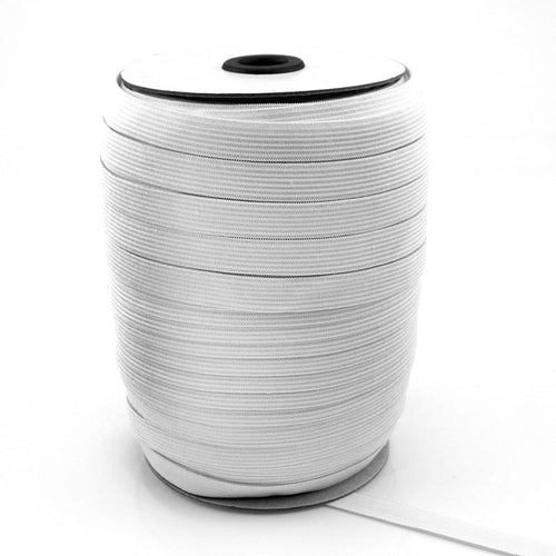 UNI-TRIM Double Knitted 12mm White Elastic